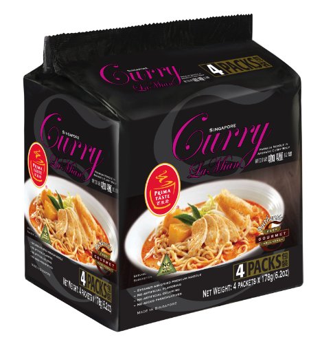 Prima Taste Singapore Curry Lamian Noodles, 4 Packets of 6.2 Ounce von Prima Taste