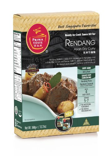 Prima Taste Rendang Curry Sauce Kit, 12.7-Ounce Boxes (Pack of 4) by Prima Taste von Prima Taste