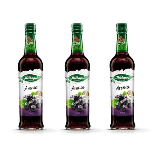3 x Fruchtsirup Apfelbeere Aroniabeere 420ml je Flasche Herbapol Syrop Aronia Polnische Getränke & Fruchtsäfte von Prima