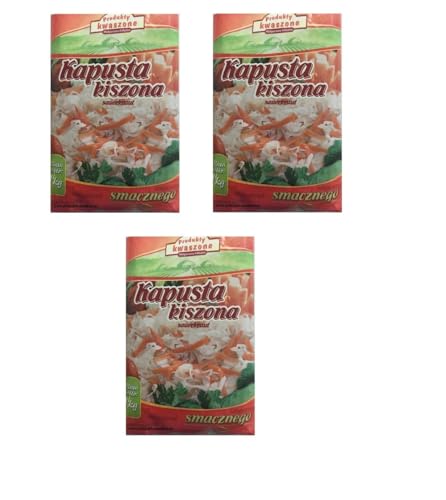 3 x Kaluzna polnischer Sauerkraut mit Möhren 1kg Beutel polska kapusta kiszona z marchewka von Prima