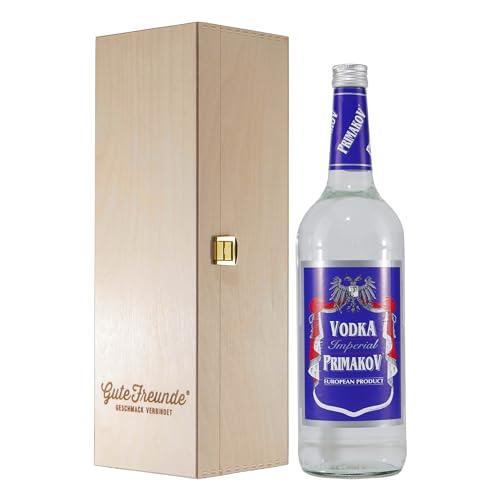 Primakov Vodka Imperial mit Geschenk-Holzkiste von Primakov