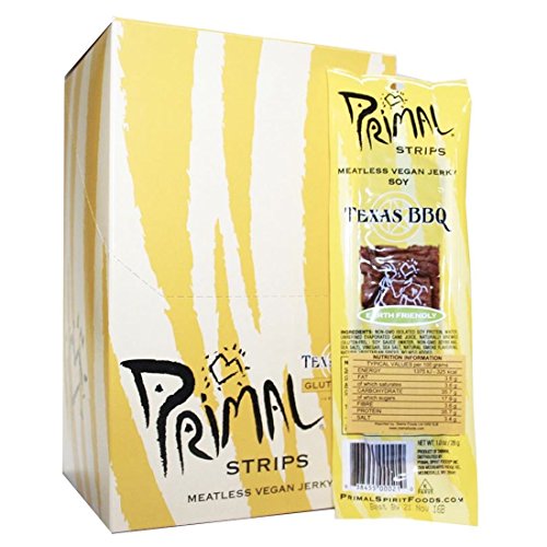 Primal Vegan Jerky | Soy - Texas Barbecue Jerky | 3 x 28g Primal Vegan Jerky | Soy - Texas Barbecue Jerky | 3 x 28g von Primal Vegan Jerky