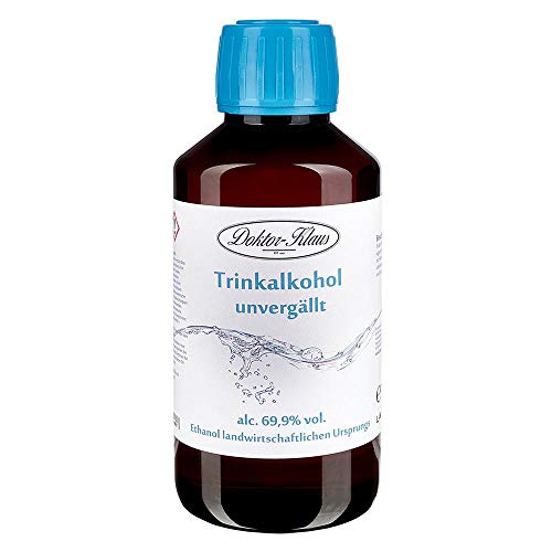 200ml Primasprit Trinkalkohol 69,9% vol. Alc. in brauner PET Flasche mit OV von Doktor Klaus von Primasprit