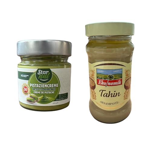 Pistaziencreme 200g + Sesampaste 300g für Dubai Schokolade - Tahini Tahina Sesammus Pistaziencreme 200g + Sesampaste 300g für Dubai Schokolade - Tahini Tahina Sesammus von Prime Chocolate