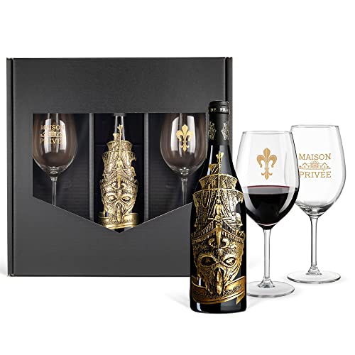 El Matador Del Mar Wein-Geschenk mit 2 Kristallgläsern Rotwein-Set Syrah für Jachtbesitzer, Kapitän und normale Menschen von Prime Presents