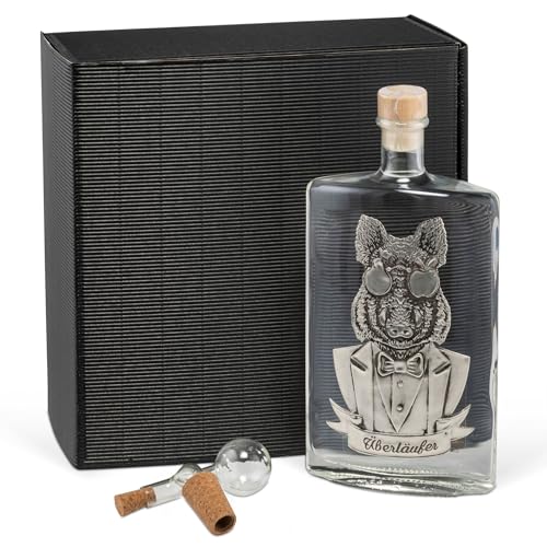 Überläufer Edel-Obstler (0,5 l) Geschenkset inkl. Obstbrand-Ausgießer für Männer, Jäger und Sammler! Williams, Geschenk, Geburtstag, Weihnachten, Tradition von Prime Presents