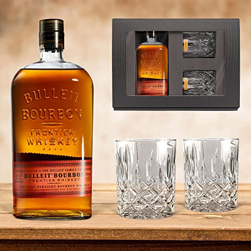 Whisky Geschenkset Bulleit Bourbon Kentucky Straight Bourbon (0,7 l) mit 2 Tumblergläsern - Prime Presents von Prime Presents