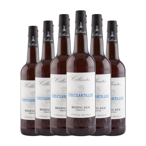 Primitivo Collantes Los Cuartillos Muscat Kleinem Korn Jerez-Xérès-Sherry 75 cl (Schachtel mit 6 Flaschen von 75 cl)