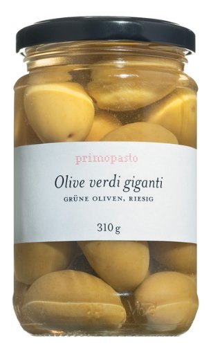 Primopasto Olive verdi giganti / grüne Oliven, riesig 310 gr. (ATG 170 gr.) von Primopasto