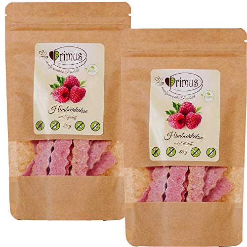 Primus Handgemachte Himbeer-Kekse, 2x 80 g Doppelpack, knusprig-leckere Kekse ohne Zusatzstoffe, glutenfrei und vegan Primus Handgemachte Himbeer-Kekse, 2x 80 g Doppelpack, knusprig-leckere Kekse ohne Zusatzstoffe, glutenfrei und vegan von Primus