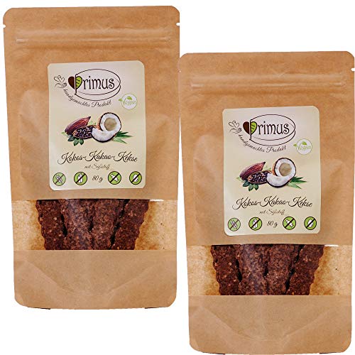Primus Handgemachte Kekse mit Kokos und Kakao, 2x 80 g Doppelpack, knusprig-leckere Kekse ohne Zusatzstoffe, glutenfrei und vegan Primus Handgemachte Kekse mit Kokos und Kakao, 2x 80 g Doppelpack, knusprig-leckere Kekse ohne Zusatzstoffe, glutenfrei und vegan von Primus