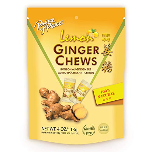 Prince of Peace Ingwer-Kauspielzeug mit 100 % natürlichem Geschmack, 118 ml, einzeln verpackte Ingwerbonbons (Zitrone) von Prince of Peace