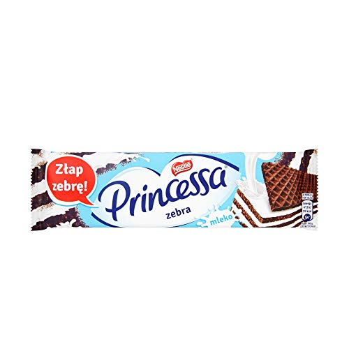 Princessa Zebra Wafers – einzeln verpackte Kekse – Schokoladenwaffel geschichtet mit Milchcreme 33 g (30 Stück) von Princessa