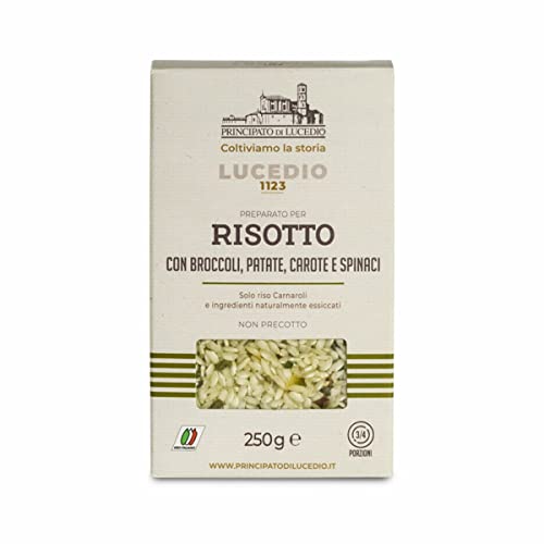 Principato di Lucedio - Risotto mit Brokkoli, Kartoffeln, Karotten und Spinat - 250 g - in Zellophan-Beutel mit Schutzatmosphäre von Principato di Lucedio