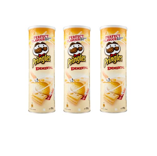 3x Pringles Emmental Knabbergebäck mit Emmental Kase Geschmack Chips 175g von Pringles