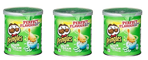 3x Pringles Sour Cream & Onion Patatine Sauerrahm & Zwiebel 40g Kartoffel chips von Pringles