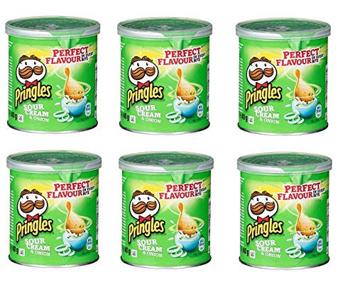 6x Pringles Sour Cream & Onion Patatine Sauerrahm & Zwiebel 40g Kartoffel chips von Pringles