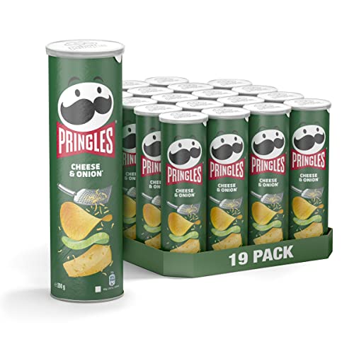 Pringles Cheese & Onion | Chips mit Käse Geschmack | 19er Vorratspackung (19 x 200g) von Pringles