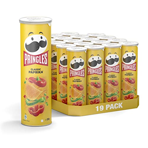 Pringles Classic Paprika | Paprika Chips | 19er Vorratspackung (19 x 185g) von Pringles