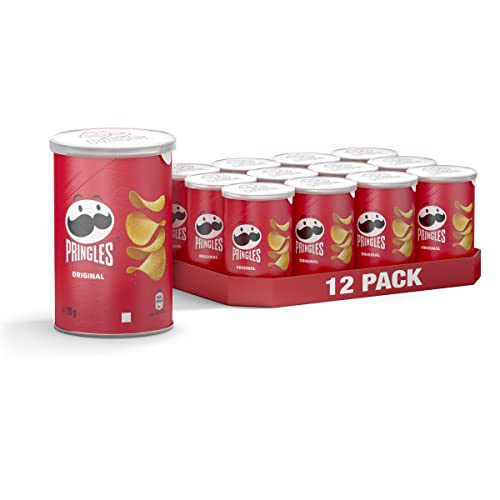 Pringles Original (12 x 70 g) – der unwiderstehliche Snack-Klassiker in der praktischen Dose – knackige Chips mit Salz – Pop. Play. Eat. von Pringles