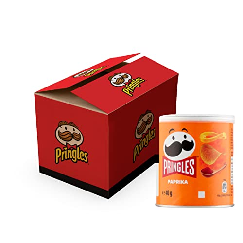 Pringles Sweet Paprika (12 x 40 g) – der unwiderstehliche Snack-Klassiker in der praktischen Dose – knackige Chips mit Paprikageschmack – Pop. Play. Eat. von Pringles