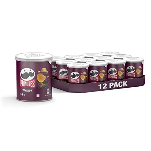 Pringles Texas BBQ Sauce Kartoffelchips, Barbecue, 40 g, 12 Stück von Pringles