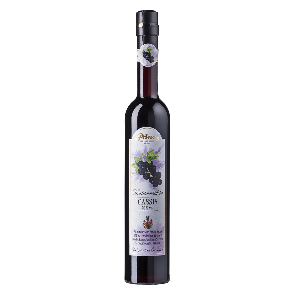 Prinz Cassis Likör 20% vol. Prinz Cassis Likör 20% vol. von Prinz Schnaps Feinbrennerei