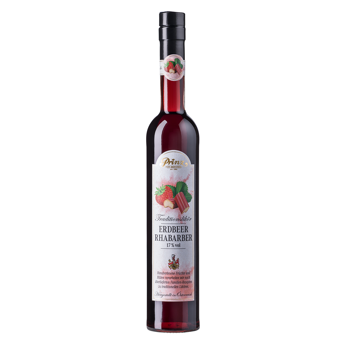 Prinz Erdbeer-Rhabarber Likör 17% vol. Prinz Erdbeer-Rhabarber Likör 17% vol. von Prinz Schnaps Feinbrennerei