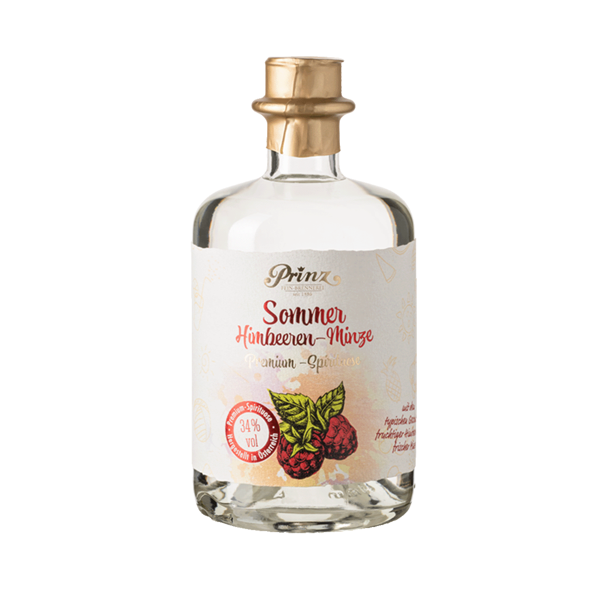 Prinz Sommer Himbeer-Minze Schnaps 34% vol Prinz Sommer Himbeer-Minze Schnaps 34% vol von Prinz Schnaps Feinbrennerei