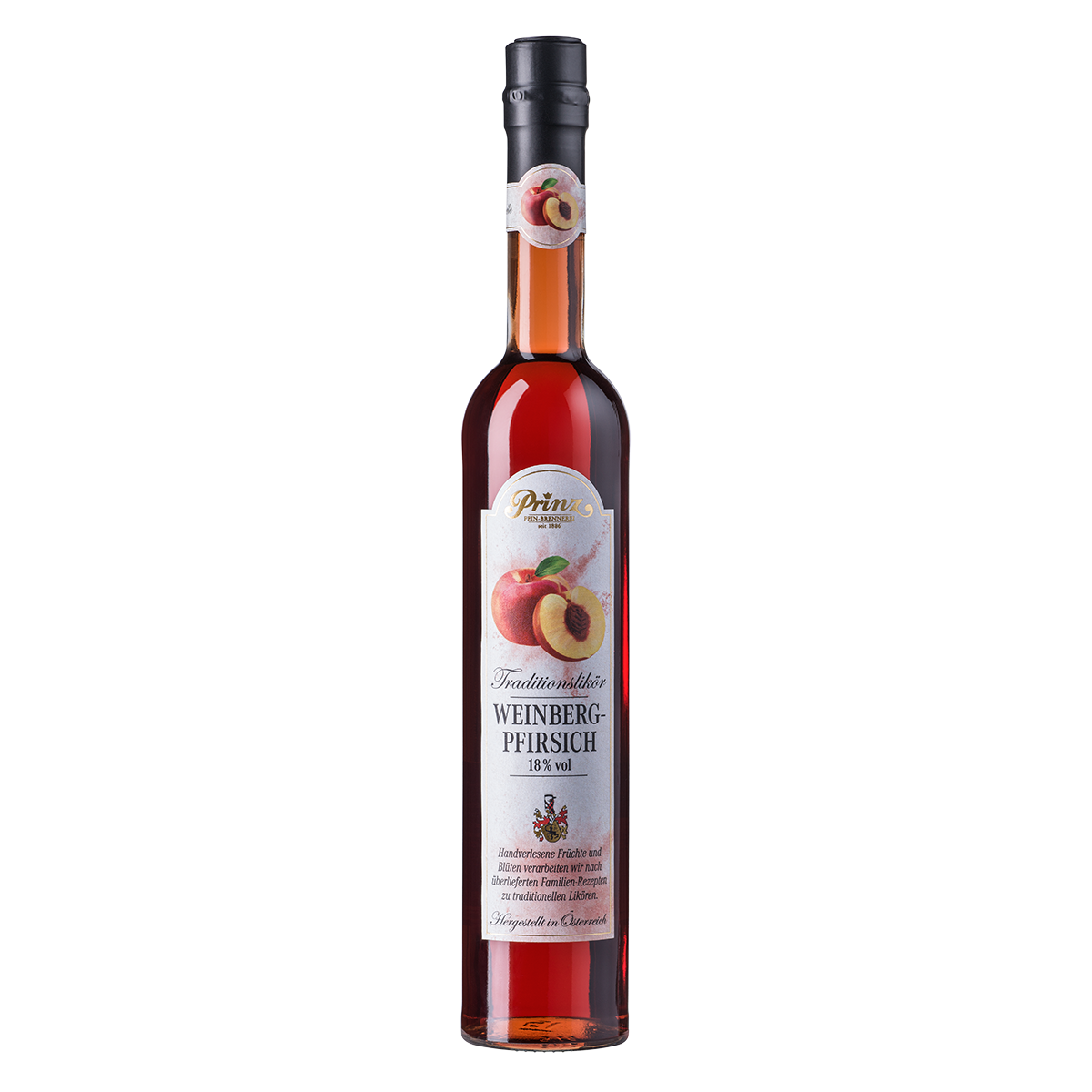 Prinz Weinberg-Pfirsich Likör 18% vol. Prinz Weinberg-Pfirsich Likör 18% vol. von Prinz Schnaps Feinbrennerei