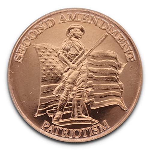 1 oz (AVDP Unze) .999 fein Kupfermünze"Second Amendment - Patriotism" von Private Mint