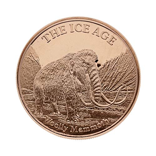 1 oz (AVDP) .999 fein Kupfer Münze "The Ice Age - Wollmammut - Wolly Mammoth" 1 Unze von Private Mint