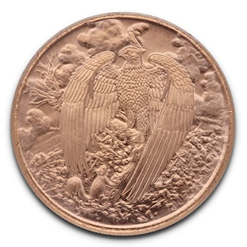 1 oz (AVDP) .999 fein Kupfermünze"Nordic Creatures - Great Eagle" 1 Unze von Private Mint