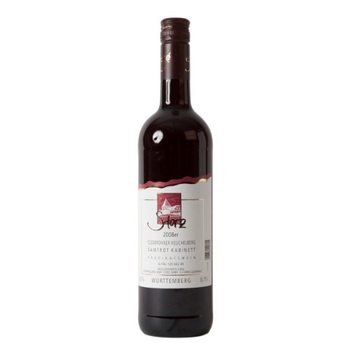 Cleebronner Heuchelberg Samtrot Rotwein Württemberg 2019 lieblich (6x 0.75 l) von Privatkellerei Storz