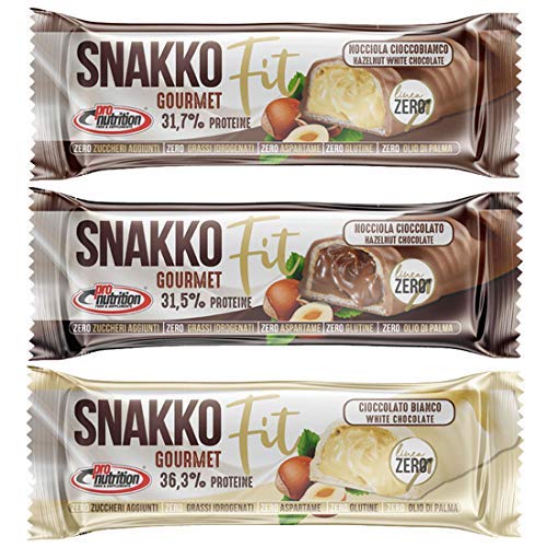 SNAKKO FIT Gourmet [BOX DA 24 BARRETTE DA 30 GRAMMI] (CIOCCOLATO BIANCO) von Pro Nutrition