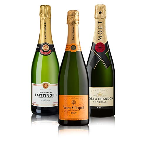 Probierpaket „Champagner 3er“| Champagnerpaket mit drei verschiedenen Champagner (3 x 0,75 l) | Ideales Champagner Tasting-Set von Probierpaket