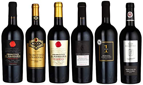 Probierpaket Primitivo di Manduria DOC Weinpaket mit italienischem Rotwein Perfektes Tasting-Set trocken (6 x 0.75 l) von The Wine Guys