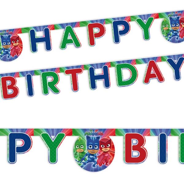Pyjamahelden Buchstabenkette, "Happy Birthday", 2m von Procos