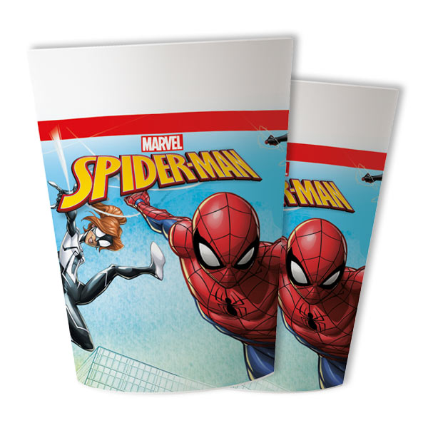 Spiderman Crime Fighters Partybecher, wiederverw., 230ml, 2 Stück von Procos