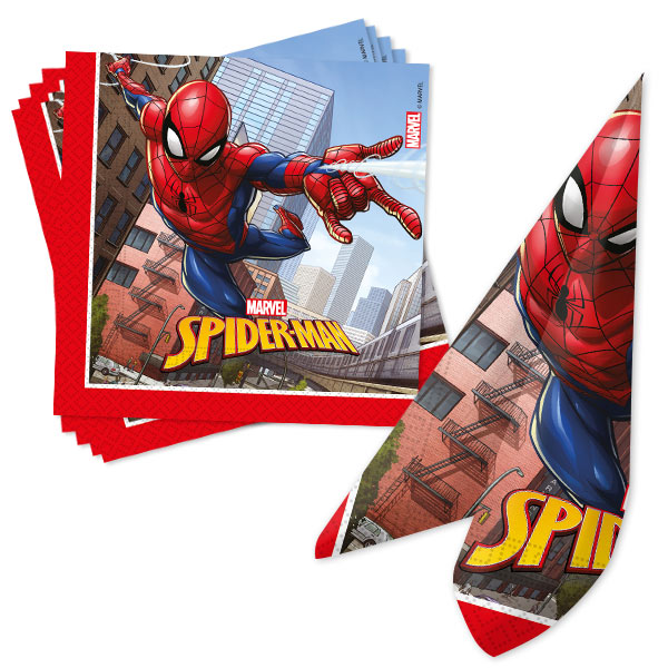 Spiderman Crime Fighters Servietten, 33x33cm, 20 Stück von Procos