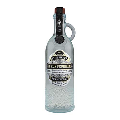 El Ron Prohibido Rum Reserva Silver | Premium Destillat | 6 Monate gelagert | 3-fach in Kupfer Pots destilliert| Anschließend filtriert | Ausbalancierte Zitrusnoten |40% Vol. | 700ML von El Ron Prohibido