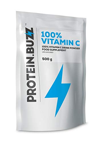 Protein Buzz 100% Vitamin C Pulver, 500g Beutel von Protein.Buzz