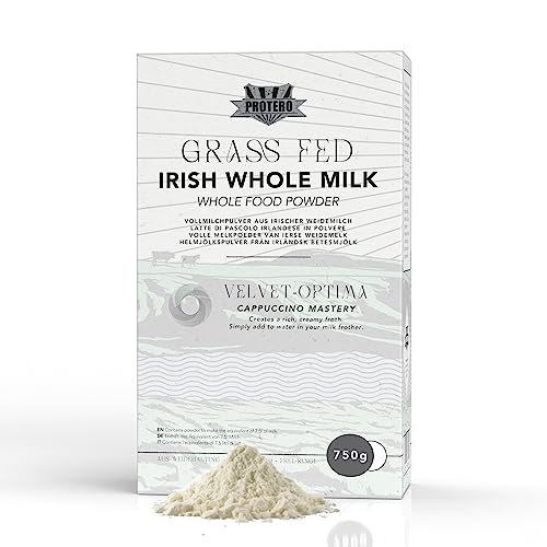 Protero Vollmilchpulver aus irischer Weidemilch | lange haltbar | Süßmolke Milchpulver | sprühgetrocknet ohne Zusätze - 750g von Protero