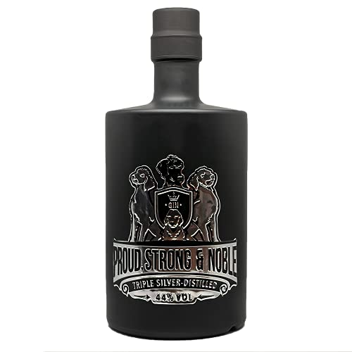 PROUD STRONG & NOBLE Dry Gin | 0,5l 44% VOL. | Handgemacht | Einzigartiger Genuss | Pur oder mit Tonic Water | Premium Gin | Von Bestsellerautor Martin Limbeck von PROUD, STRONG AND NOBLE