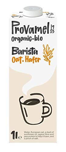 Provamel Barista Hafer Drink - 1 L I Aufschäumen I Kaffeespäzialitäten I Bio I Vegan (8 X 1L) von Provamel