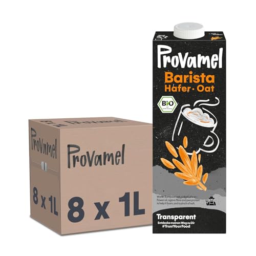 Provamel Organic-Bio Barista Haferdrink, Pflanzlicher Drink, Vegan, Vegan, Laktosefrei, UHT, 8x1 l (8er Pack) von Provamel