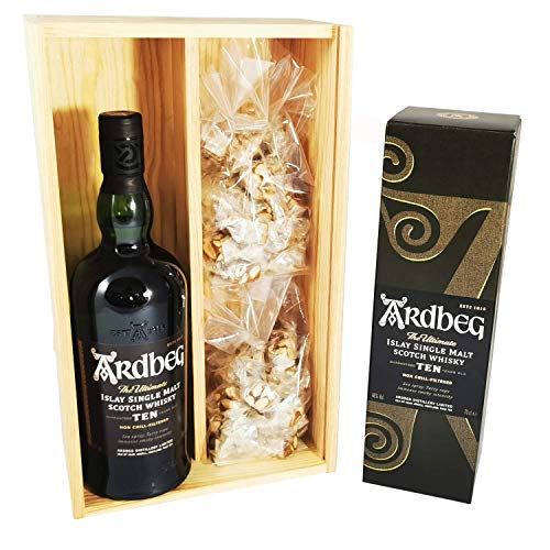 Ardbeg - Single Malt Whisky in Box & 2 * 150 Gramm Black Nougadets - Jonquier Deux Frères - In Holzkiste von ProvencePremiumRosé