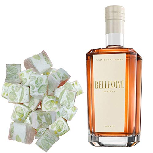 Bellevoye-Sortiment - Weißer Whisky & 150 g zarte weiße Nougadets - Jonquier Deux Frères von Wine And More