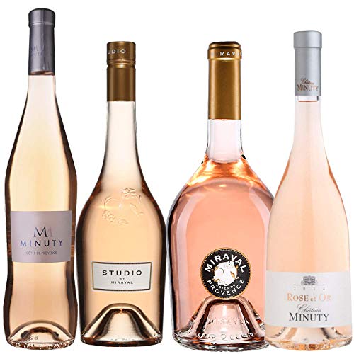 Best of Provence - Lot de 4 bouteilles - Minuty : M/Rose et or - Miraval : Studio/Jolie-Pitt - Côtes de Provence Rosé 2020 (4 * 75cl) von ProvencePremiumRosé