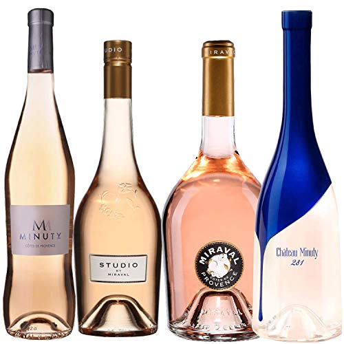Best of Provence - Lot de 4 bouteilles - Minuty : M / 281 - Miraval : Studio/Jolie-Pitt - Côtes de Provence Rosé 2020 (4 * 75cl) von ProvencePremiumRosé
